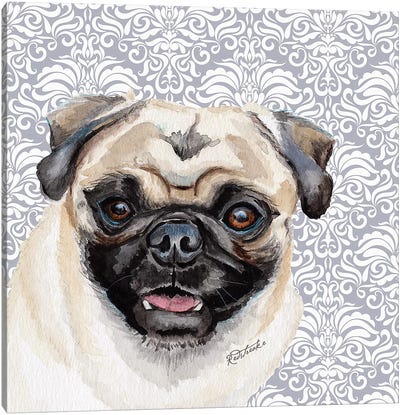 Pug Canvas Art Print - Jennifer Redstreake