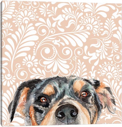 Rottweiler Canvas Art Print - Jennifer Redstreake