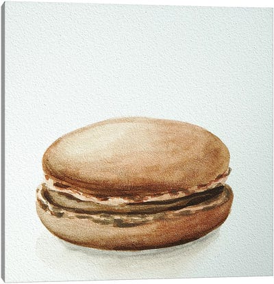 Chocolate Macaron Canvas Art Print - Jennifer Redstreake