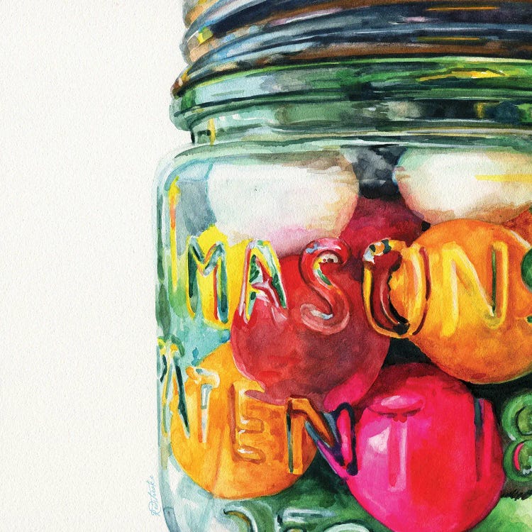 Jar Of Gumballs by Jennifer Redstreake wall art