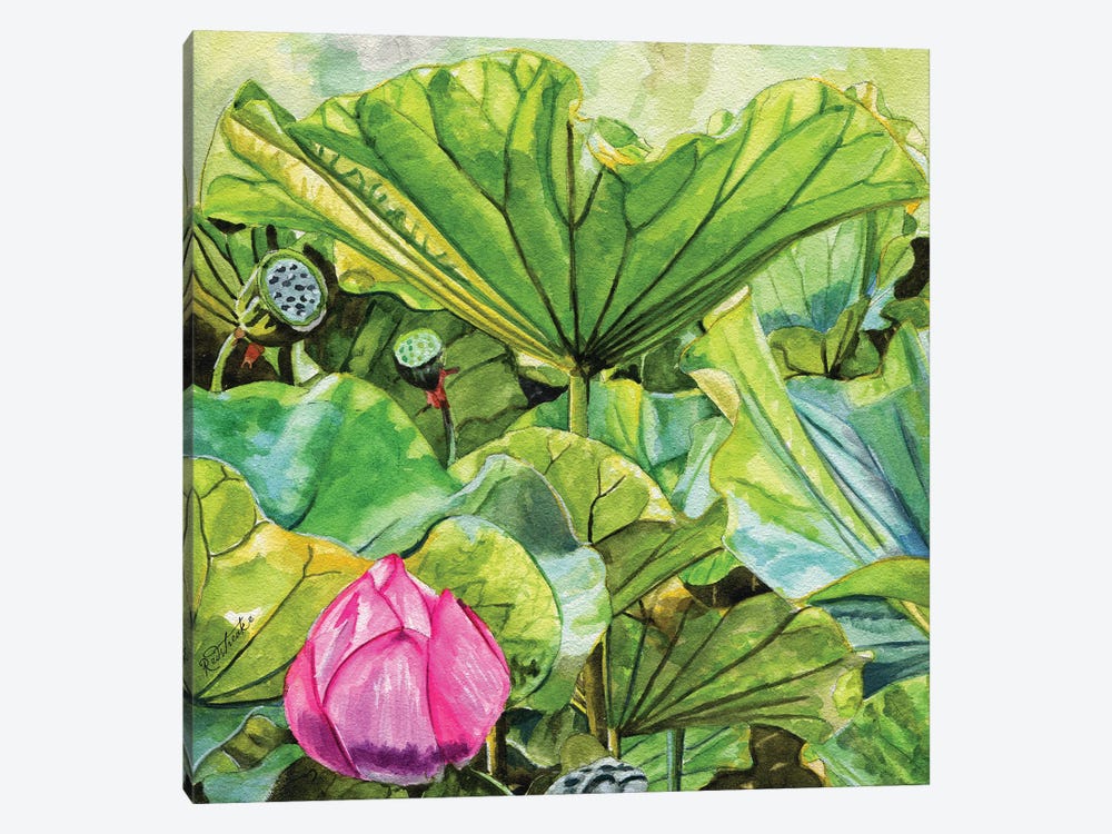 Japanese Lilies by Jennifer Redstreake 1-piece Canvas Print