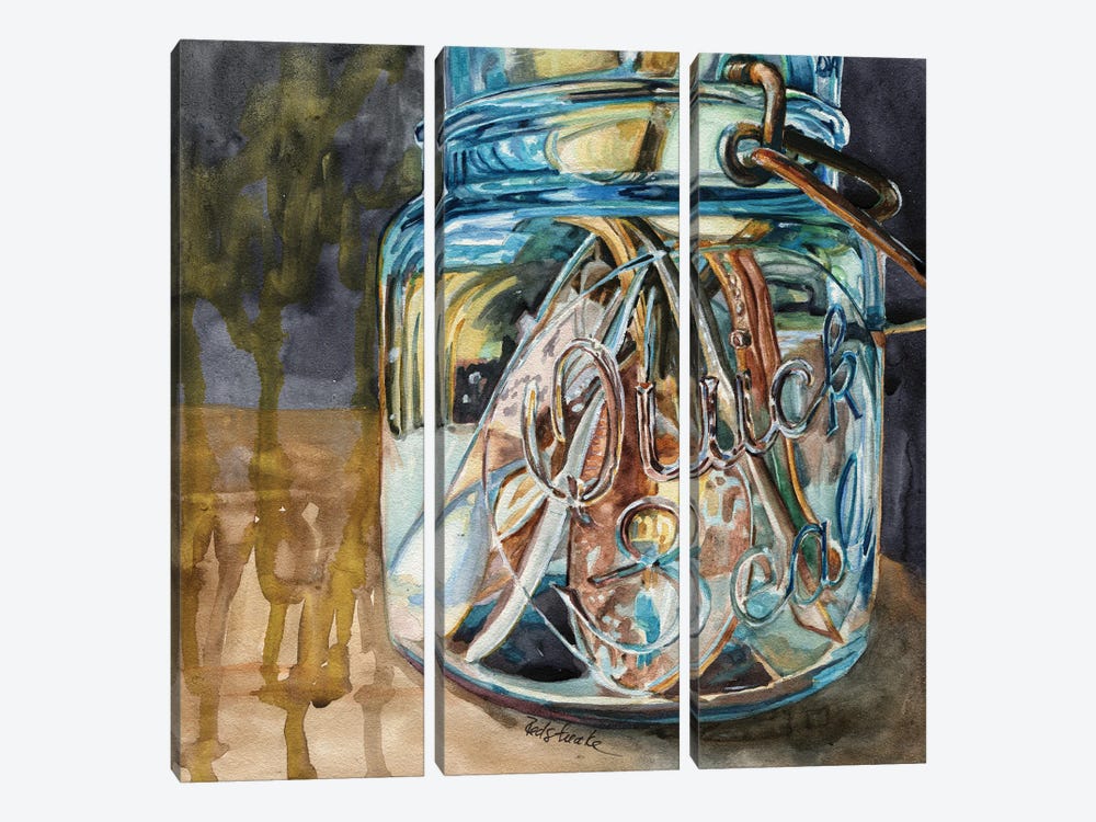 Jar With Antique Spoons by Jennifer Redstreake 3-piece Art Print