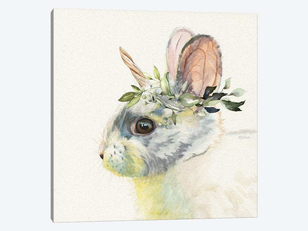 Mythical Woodland Bunny by Jennifer Redstreake 1-piece Canvas Wall Art
