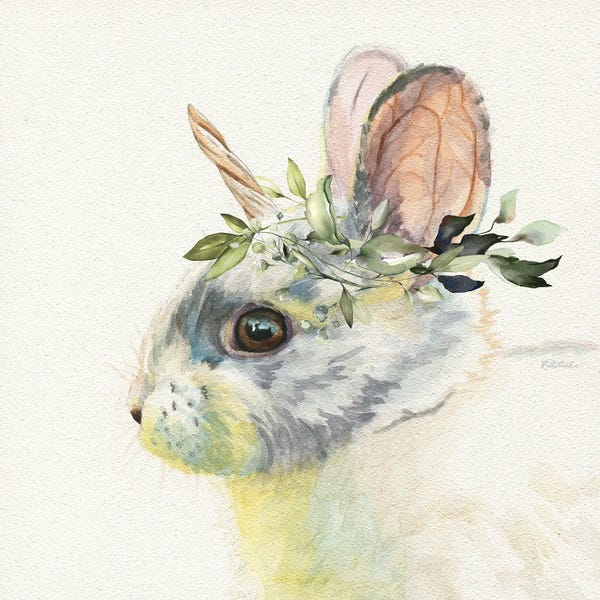 Jennifer Redstreake: Mythical Woodland Bunny by Jennifer Redstreake