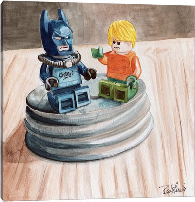 Heroes Chillin Canvas Art Print - Lego