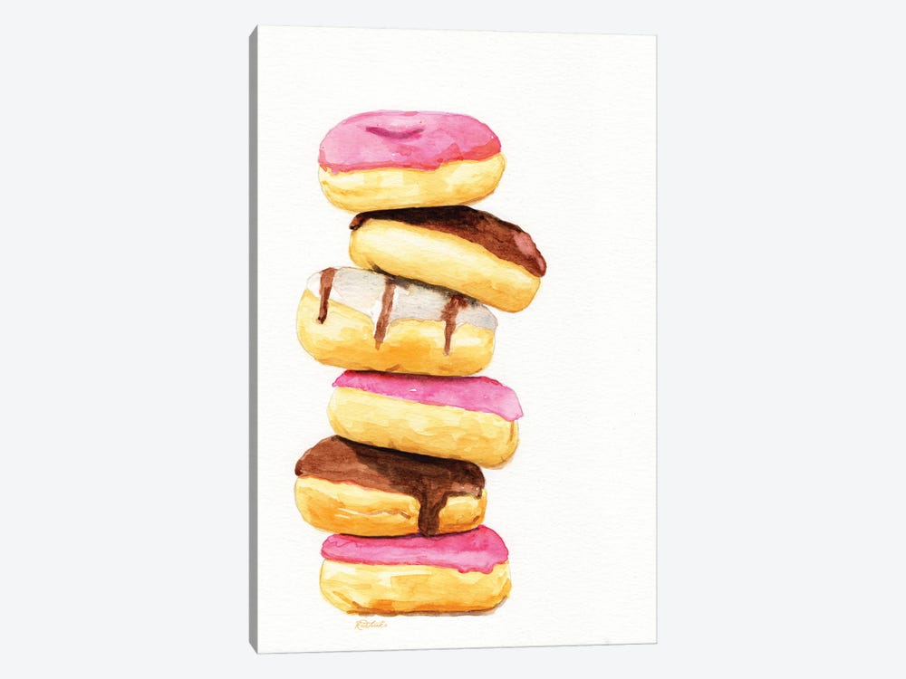 Donut Stack by Jennifer Redstreake 1-piece Canvas Art Print
