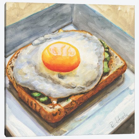 Egg On Toast Canvas Print #JRE169} by Jennifer Redstreake Canvas Artwork