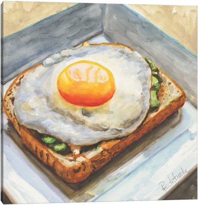 Egg On Toast Canvas Art Print - Jennifer Redstreake