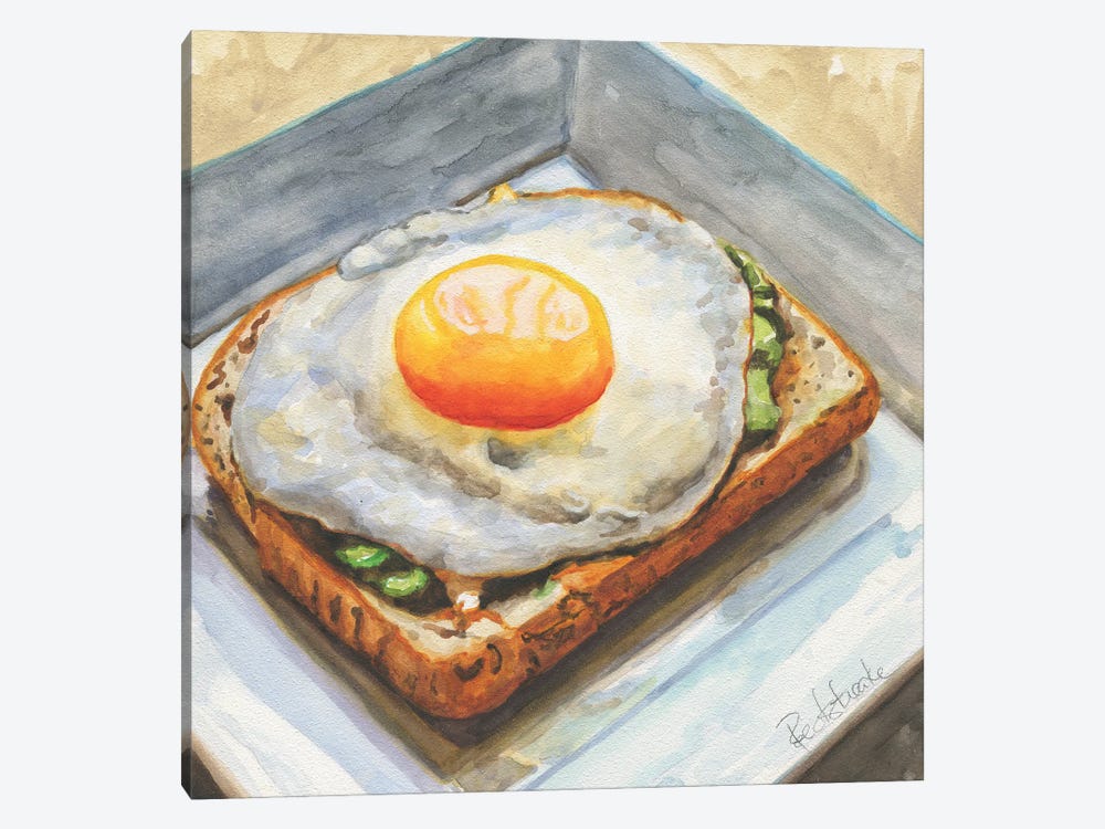 Egg On Toast by Jennifer Redstreake 1-piece Canvas Art Print