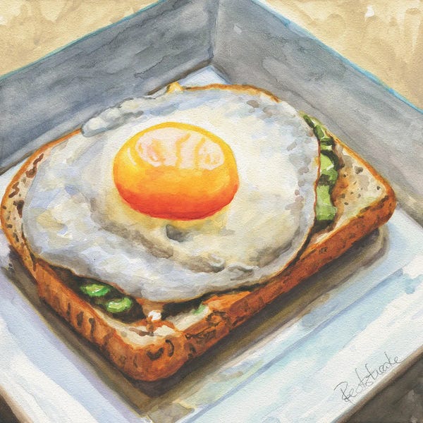 Food & Drink Still Life: Egg On Toast by Jennifer Redstreake