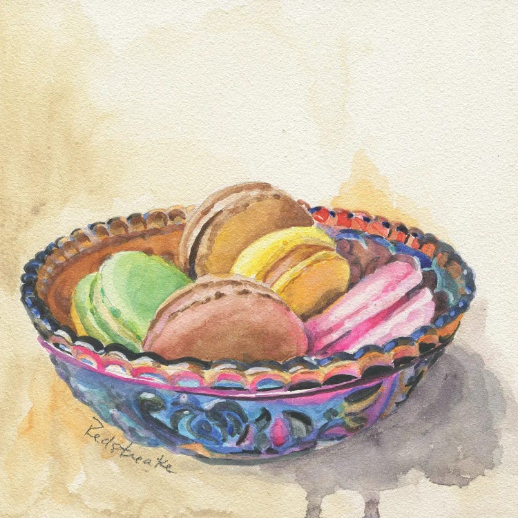 Macarons In Carnival Glass Bowl