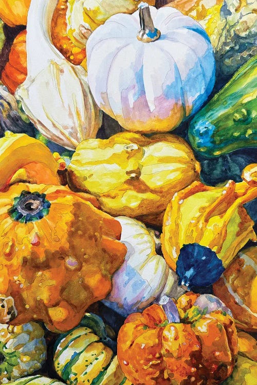 Fall Gourds II by Jennifer Redstreake wall art