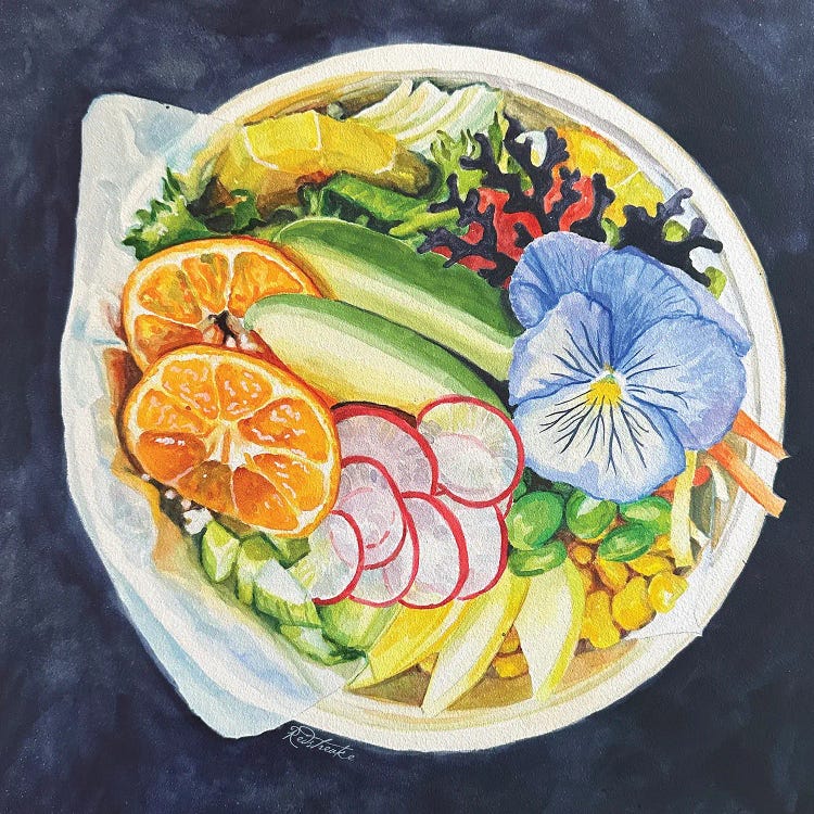Poke Bowl by Jennifer Redstreake wall art