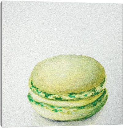 Lime Macaron Canvas Art Print - Macaron Art