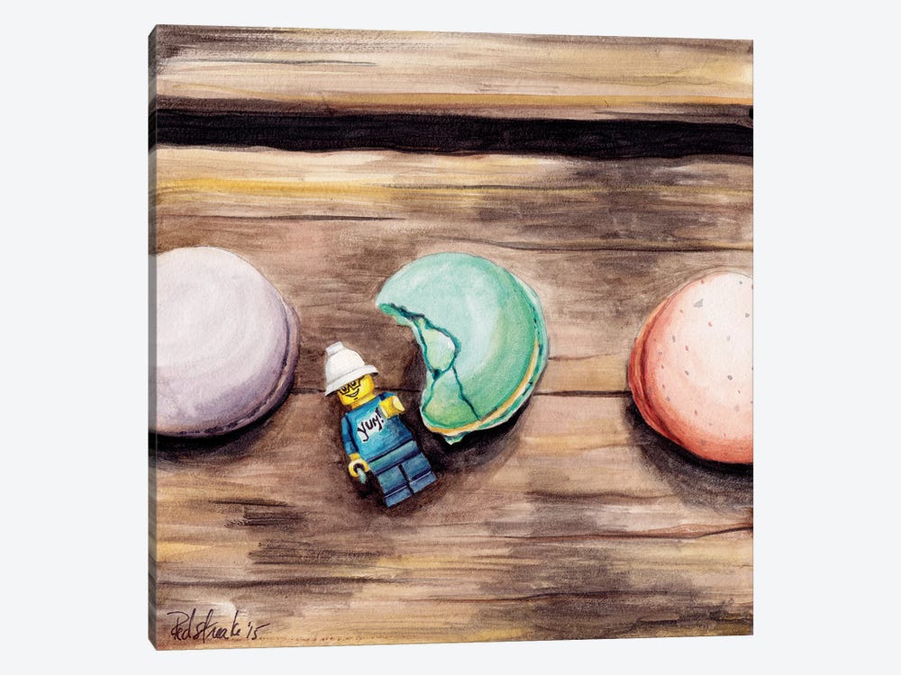 Macaron Yum by Jennifer Redstreake 1-piece Canvas Print