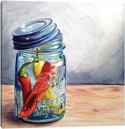 Having A Ball With Chilis I Canvas Art Print - Pepper Art
