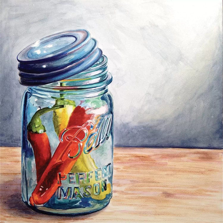 Having A Ball With Chilis I by Jennifer Redstreake wall art