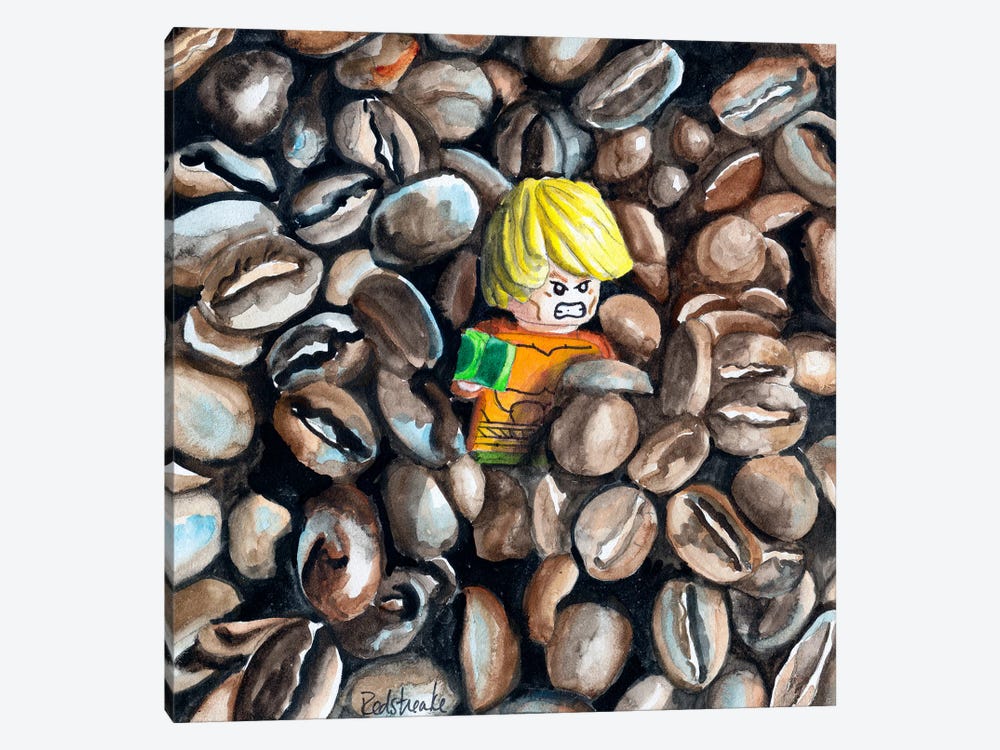 The Great Coffee Bean Escape by Jennifer Redstreake 1-piece Canvas Art