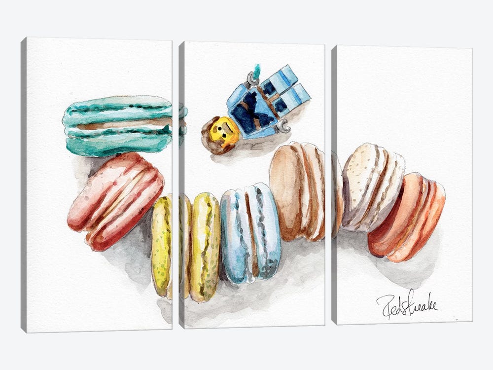 Macaron Heaven by Jennifer Redstreake 3-piece Canvas Print