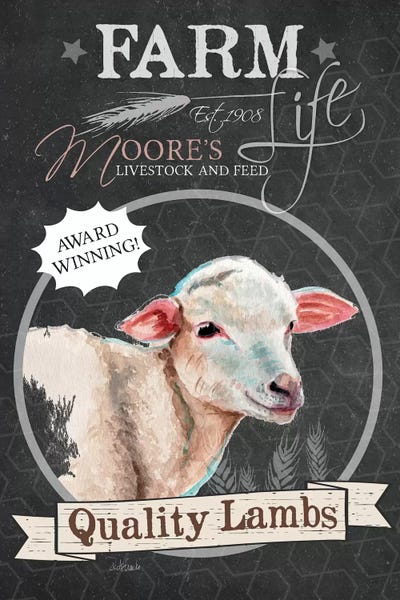 Food & Drink Posters: Quality Lambs by Jennifer Redstreake