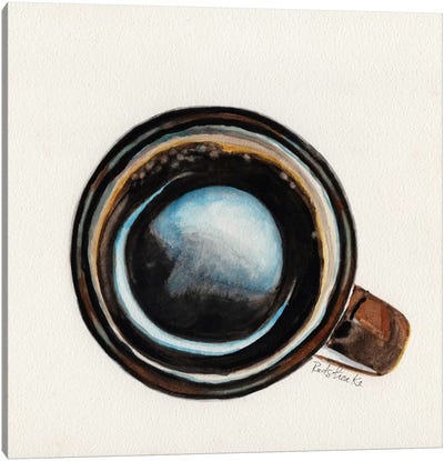 Brown Coffee Cup Canvas Art Print - Jennifer Redstreake