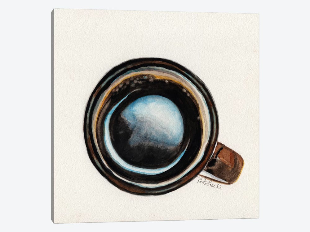 Brown Coffee Cup by Jennifer Redstreake 1-piece Canvas Print