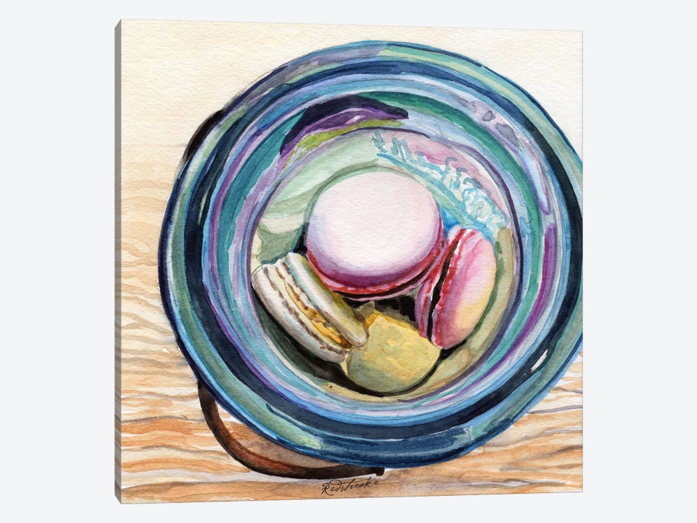 Macaron Ball Jar by Jennifer Redstreake 1-piece Canvas Print