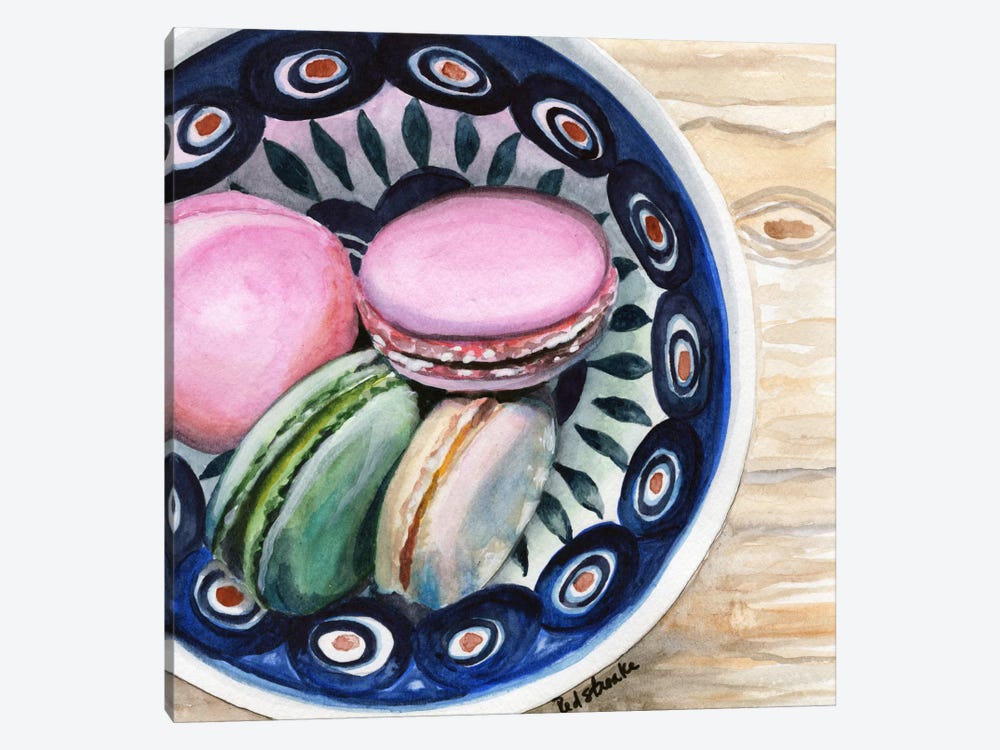 Macarons In A Bowl by Jennifer Redstreake 1-piece Art Print