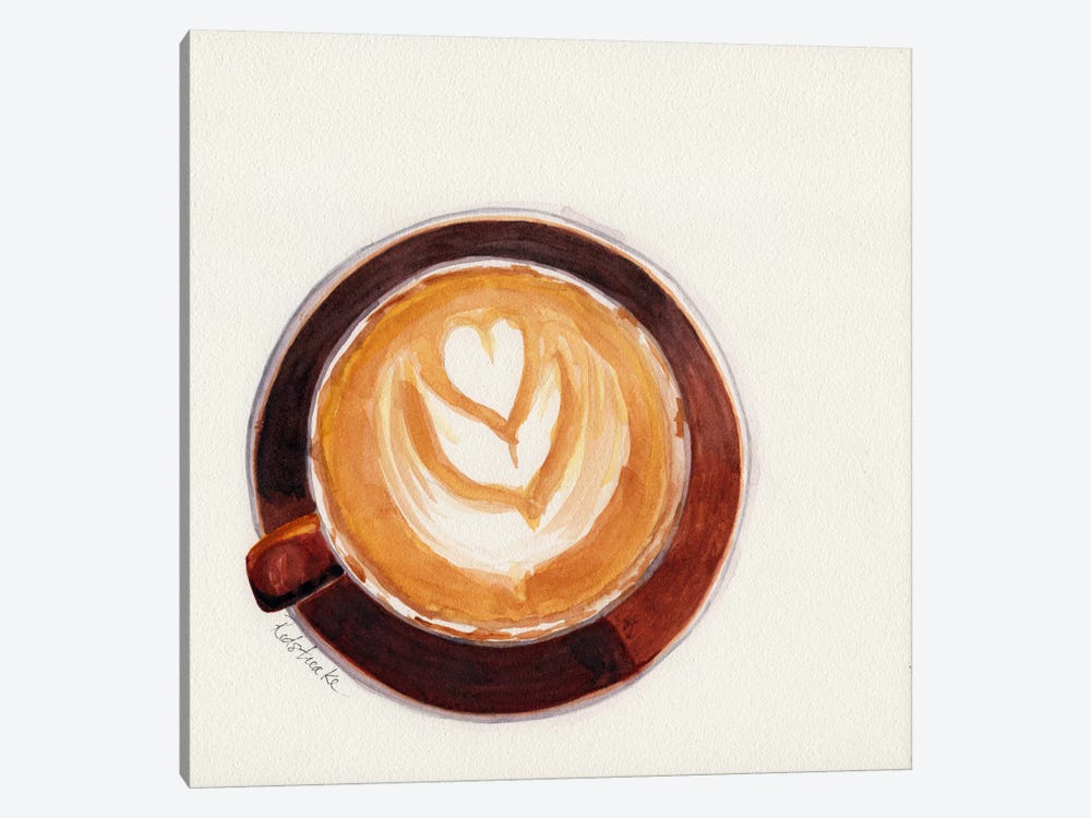Red Coffee Cup by Jennifer Redstreake 1-piece Canvas Art