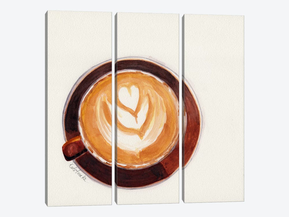 Red Coffee Cup by Jennifer Redstreake 3-piece Canvas Artwork