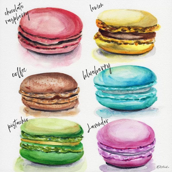 Six Macaron Flavors