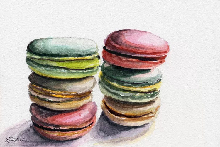 Six Macarons Stacked