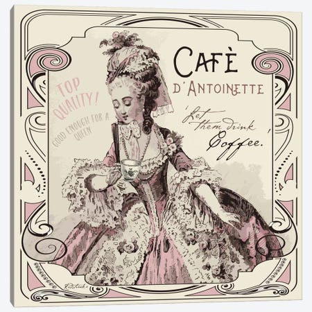 Vintage Collage: Café d'Antoinette Canvas Print #JRE89} by Jennifer Redstreake Art Print