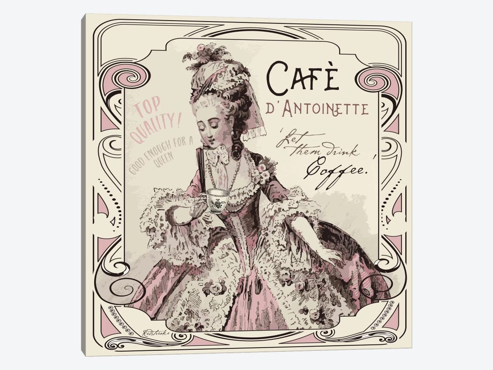 Vintage Collage: Café d'Antoinette by Jennifer Redstreake 1-piece Canvas Art