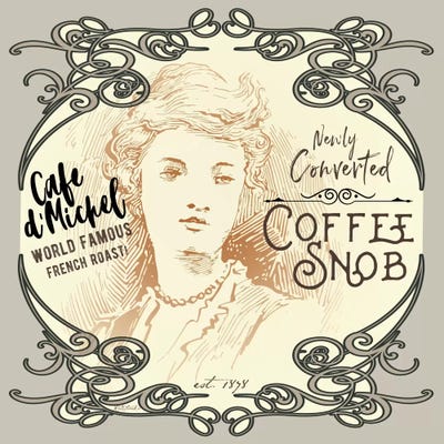 Vintage Collage: Coffee Snob by Jennifer Redstreake canvas print
