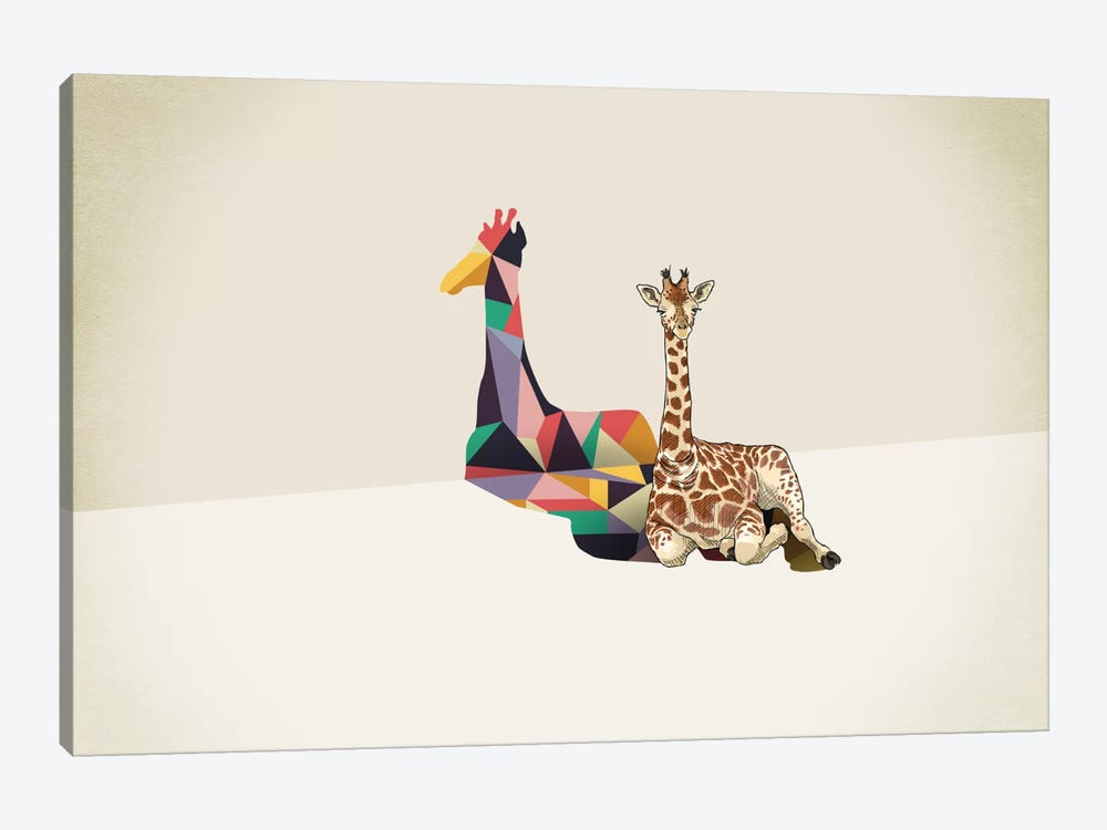 Walking Shadow Giraffe by Jason Ratliff 1-piece Canvas Art