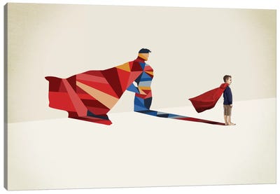 Walking Shadow Hero I Canvas Art Print - Batman vs. Superman