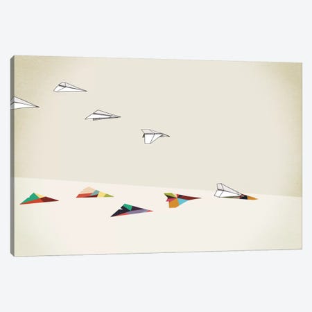 Walking Shadow Paper Planes Canvas Print #JRF18} by Jason Ratliff Canvas Art Print