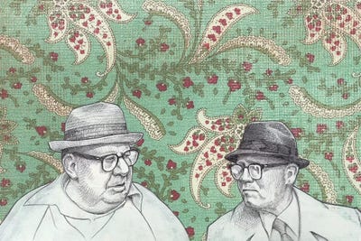 Old Men by Jason Ratliff framed canvas print