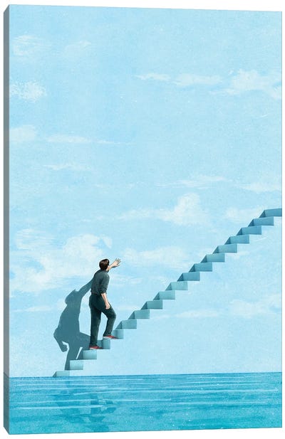 Stairway Canvas Art Print - Jim Carrey