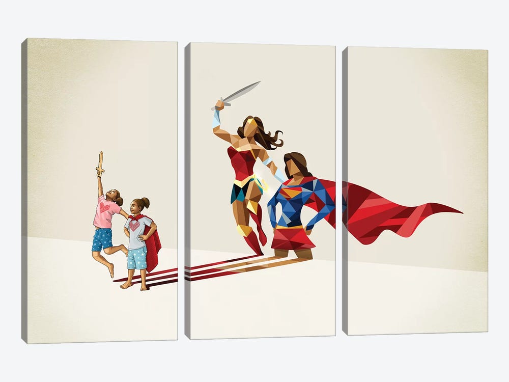 Sisters In Arms by Jason Ratliff 3-piece Canvas Print