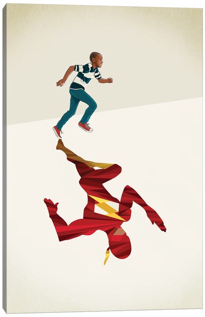 Scarlet Speedster Canvas Art Print - Superhero Art
