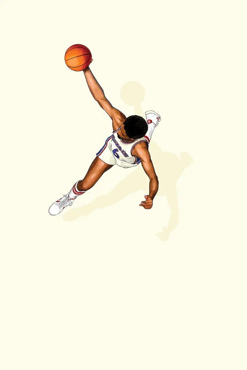 Frequent Fliers Dr J by Jason Ratliff wall art