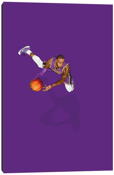 Frequent Fliers Lebron Canvas Art Print - Basketball Art