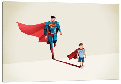 Super Shadows Boy Of Tomorrow Canvas Art Print - Inspirational & Motivational Art
