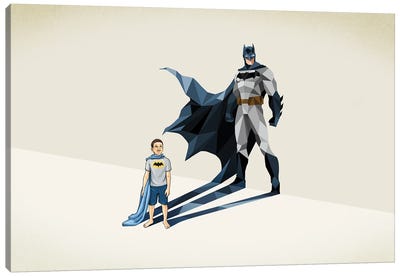 Super Shadows Dark Knight Canvas Art Print