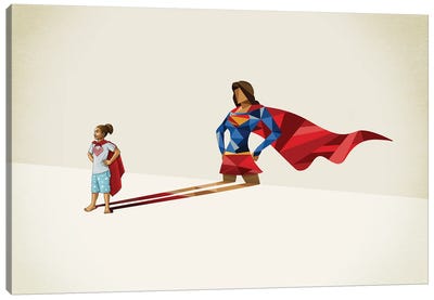 Super Shadows Kid Of Steel Canvas Art Print - Superhero Art
