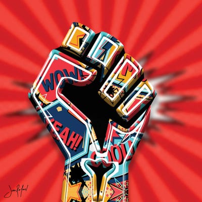 Fistart by Jan Raphael metal wall art