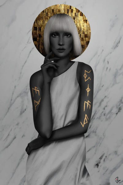 Rune by Giulio Rossi framed canvas print