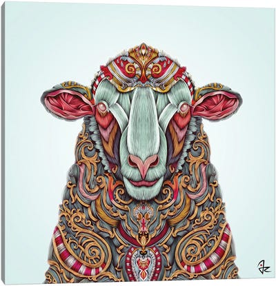 Sheep Canvas Art Print - Giulio Rossi
